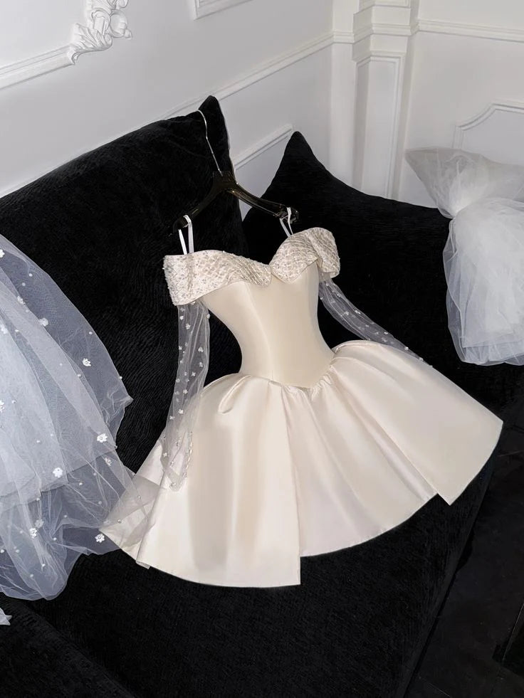 Simple A line Satin Retract Your Waist Sleeveless Long Prom Dresses