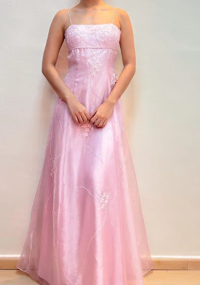 long prom dress pink evening gown