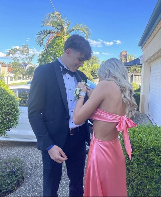 Strapless A Line Long Prom Dress Satin Formal Party Gown