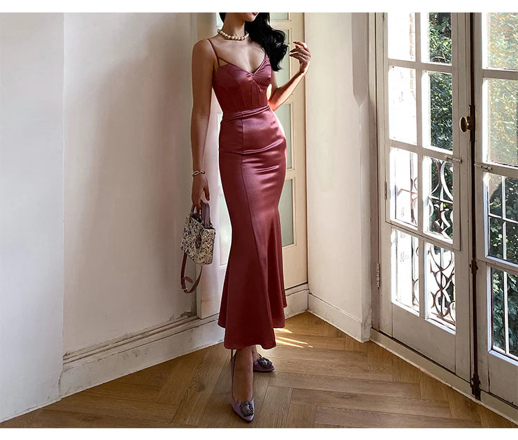 Satin Long Formal Occasion Dresses Evening Gowns