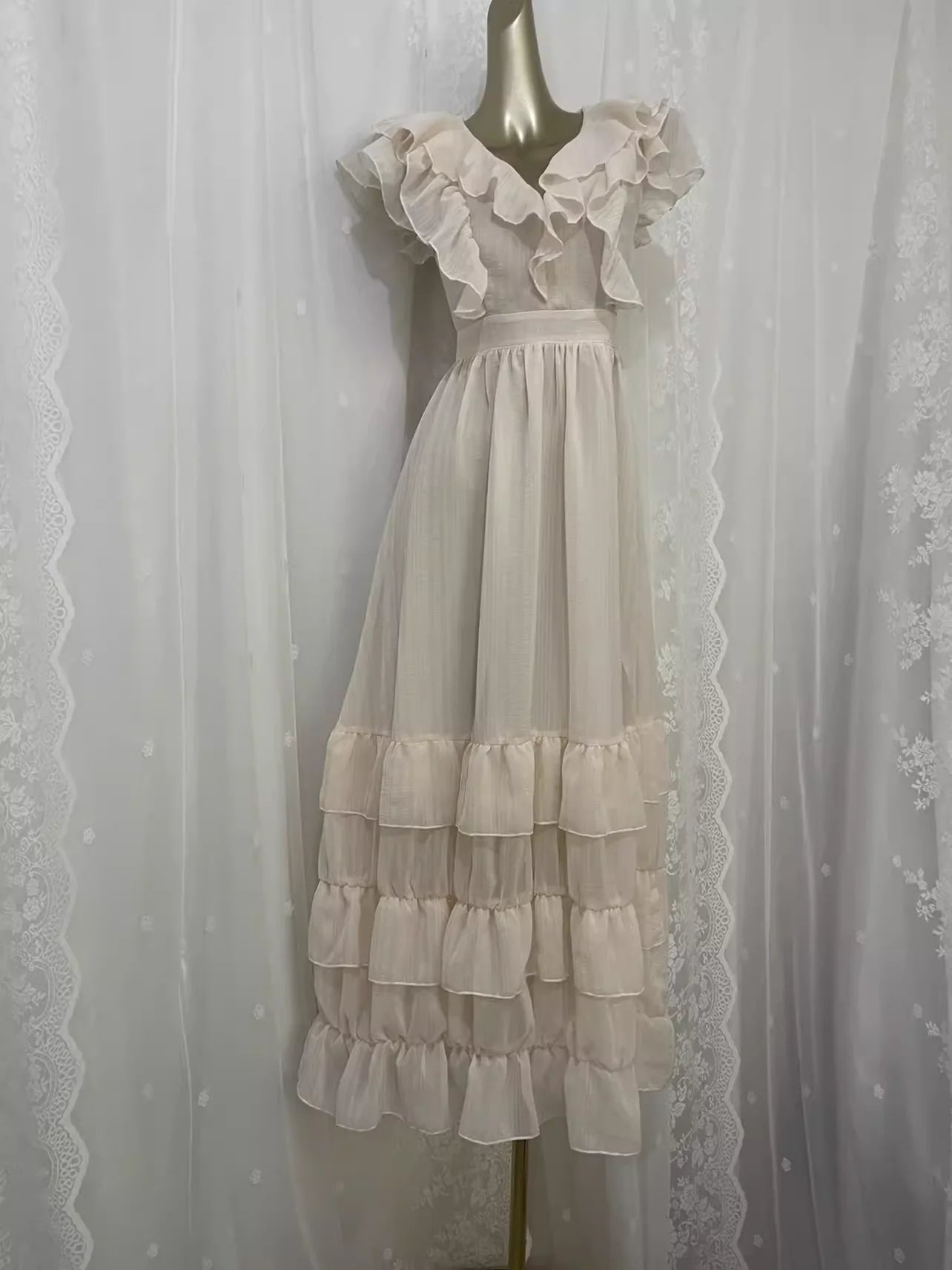 Cute A Line Chiffon Vacation Dress  Retract Your Waist Party Dresses