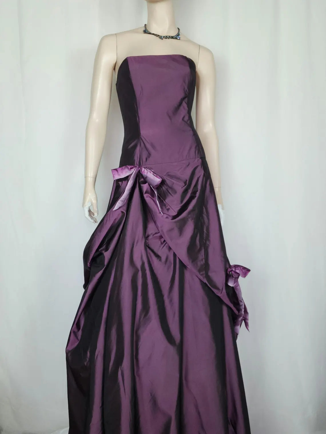 Vtg Jessica Mcclintock Prom Dress Maxi Ball Gown Purple Princess Evening Dress