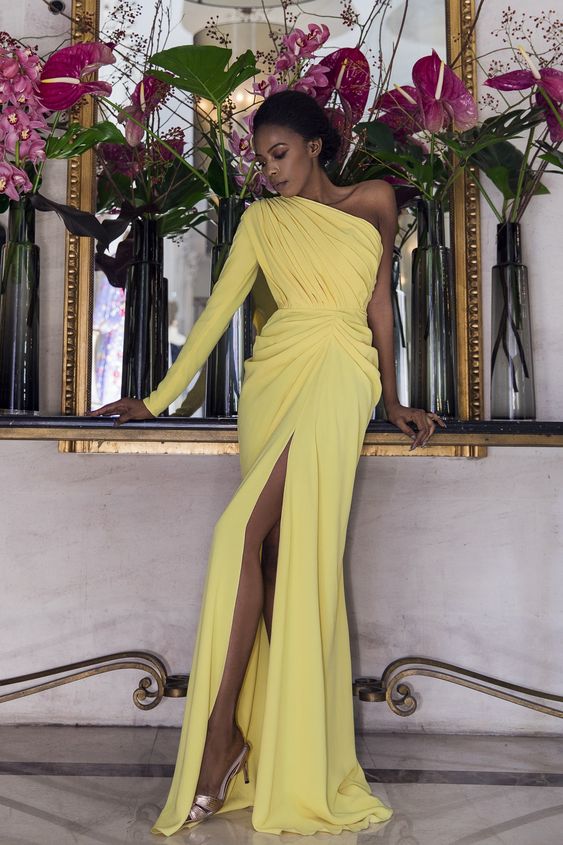simple prom dresses long prom dresses asymmetric yellow prom dress