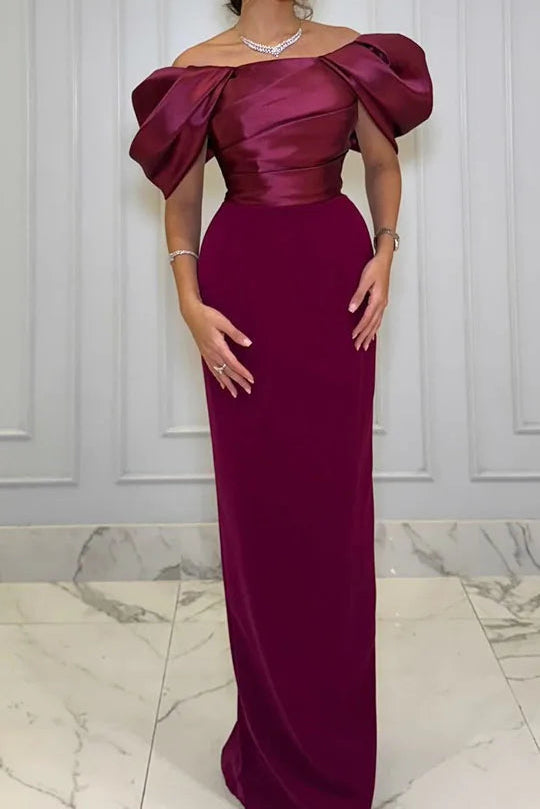 Off The Shoulder Arabic Formal Prom Gown Elegant Long Mermaid Women Party Dress