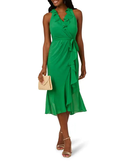 Surplice Retract Your Waist Combo Midi Mother Of The Bride Outfits Dress