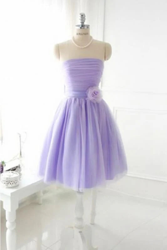 Unique design Elegant Strapless Tulle Retract Your Waist Homecoming Dresses
