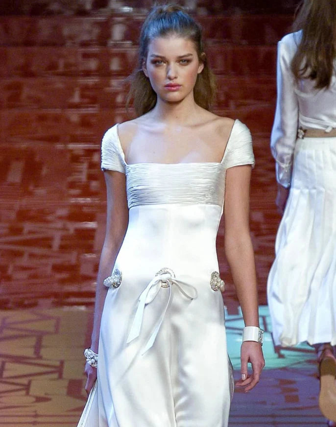 Ivory A Line Square Neck Pearl Satin Short Homecoming Dress with Slit