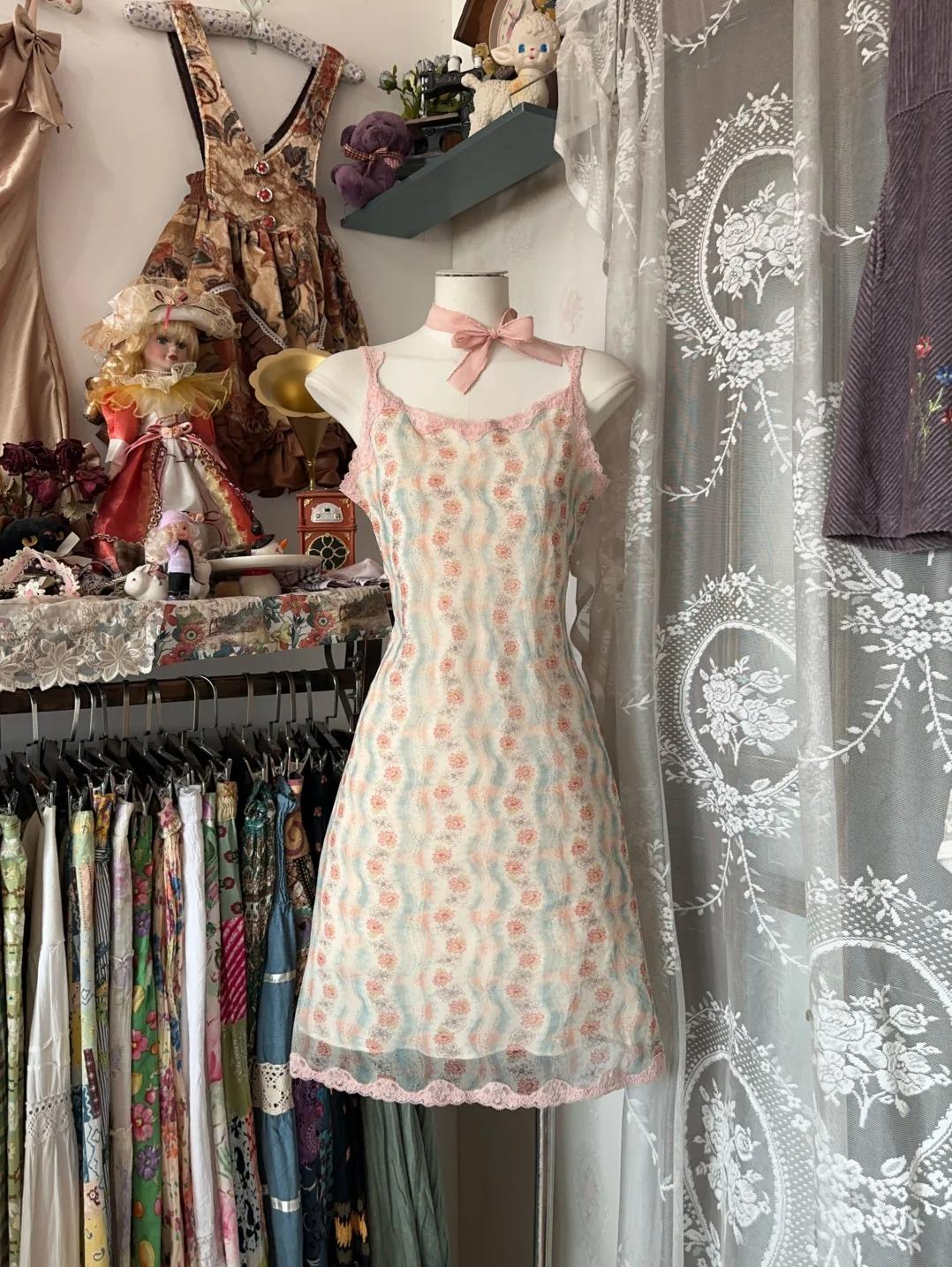 Printed Chiffon Pink Sheath Short Party Dresses Cute Spaghetti Straps Homecoming Dresses