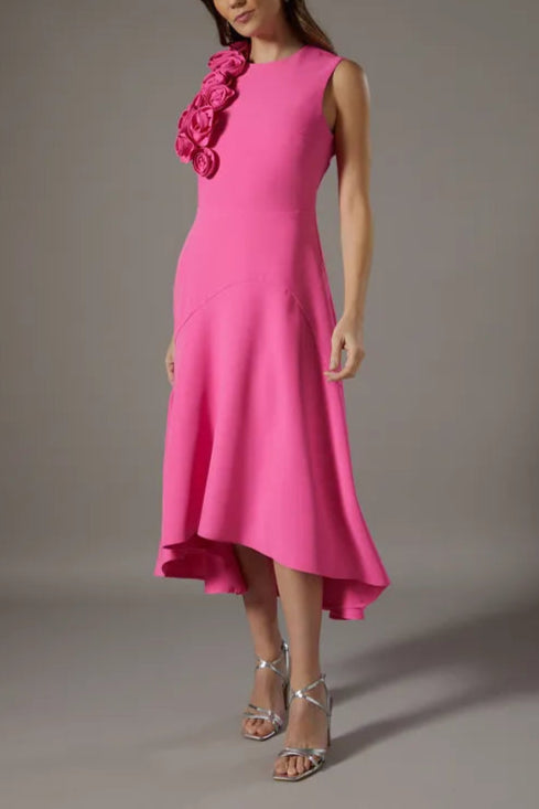 3D Corsage Full of charm High Low Mother Of The Bride Outfits Dress