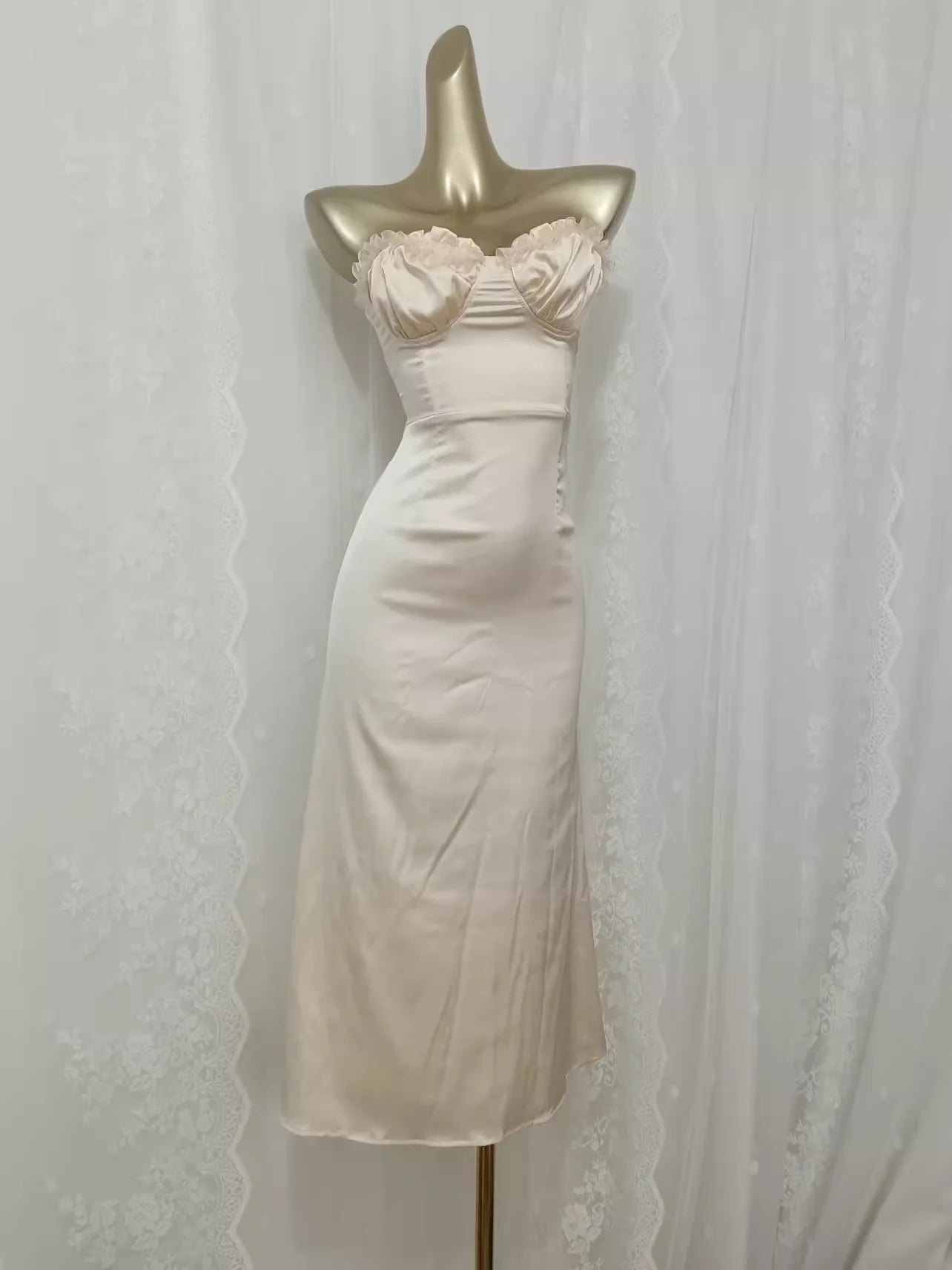 Cute Sheath Sweetheart Satin Vacation Dress Full of charm Party Dresses