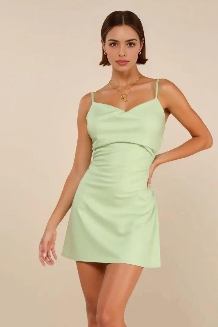 JiesenDress Mini Dress Chic Sheath V Neck Spaghetti Strap Backless Flower Decoration Exquisite Dress Discount Hot Sale Homecoming Dress
