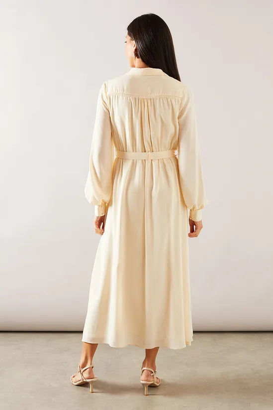 Lace Trim Belted Midaxi Shirt Mother Of The Bride Outfits Dress