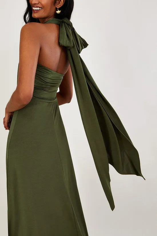 'Thea' Twist Me Tie Me Retract Your Waist Bridesmaids Maxi Dress