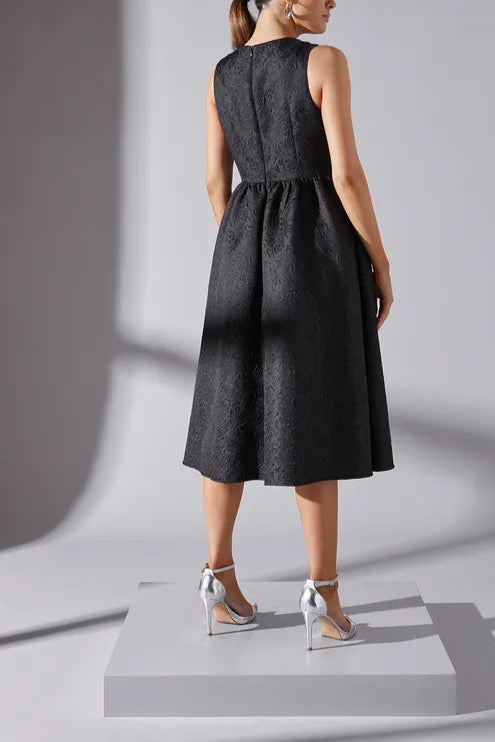 Embellished Jacquard Retract Your Waist  Midaxi Mother Of The Bride Outfits Dress