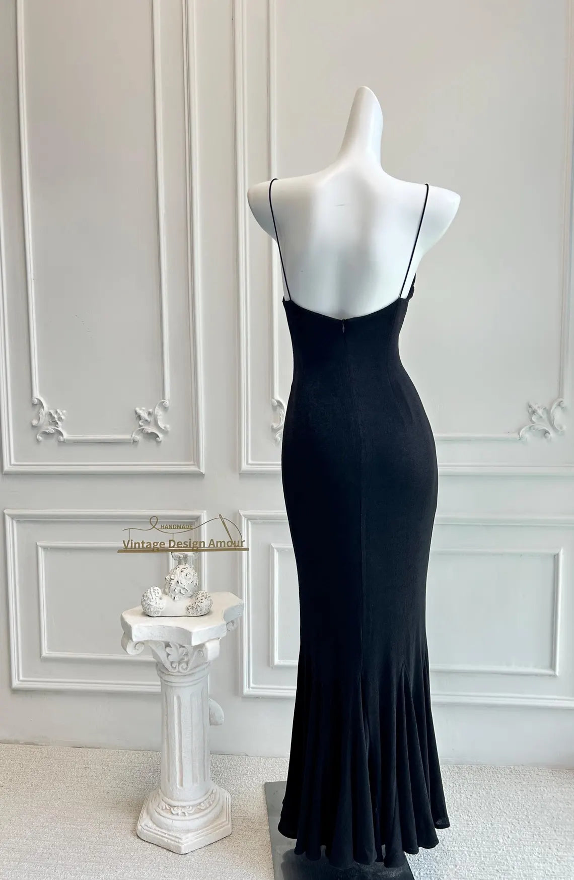 Oku Mayutoku/Hakumoto - Black Evening Dress Full of charm Slim-fit Prom Dress