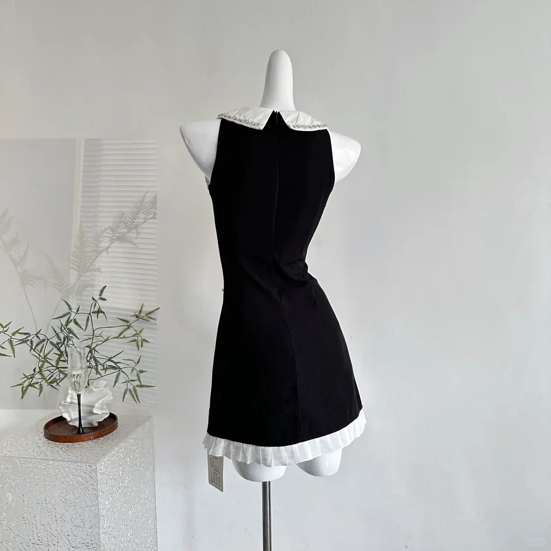 Pretty Sleeveless A Line Mini Birthday Dress Slim-fit Black Homecoming Dress