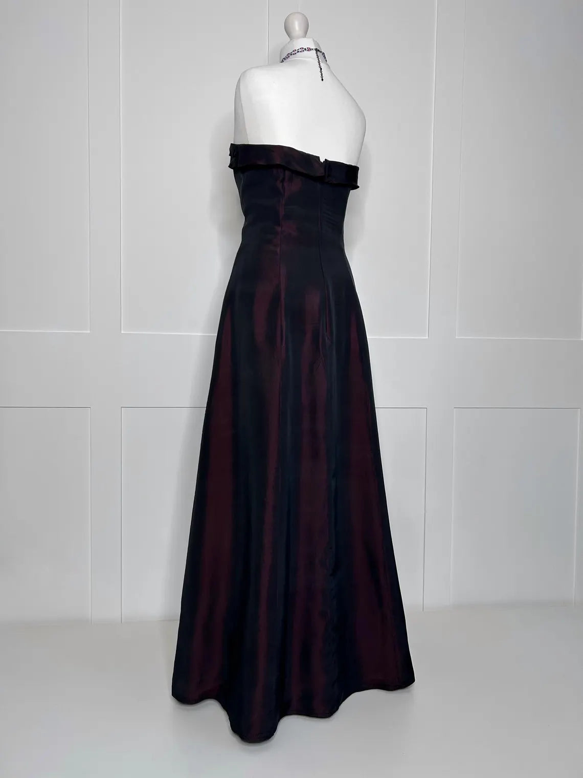 Vintage burgundy strapless cruise prom dress,Retract your waist party dress