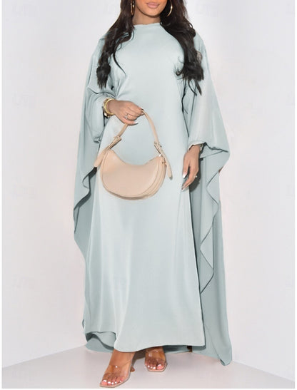 Semi Formal Formal Office Regular Fit Plain Crew Neck Party Dress