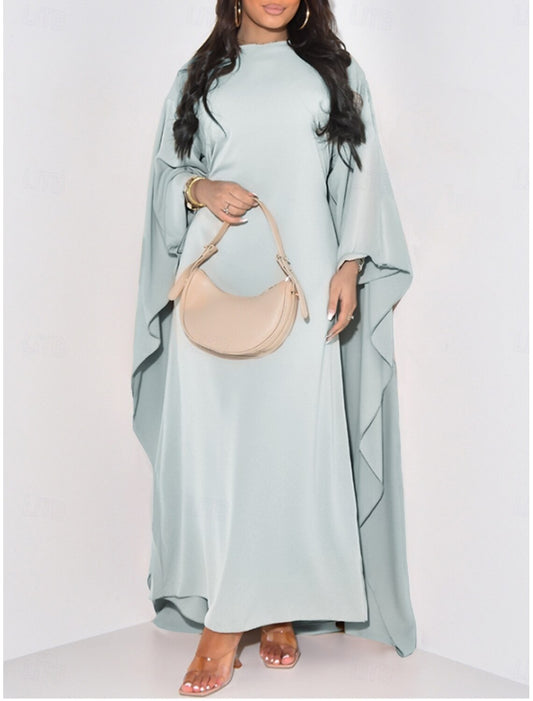 Semi Formal Formal Office Regular Fit Plain Crew Neck Party Dress