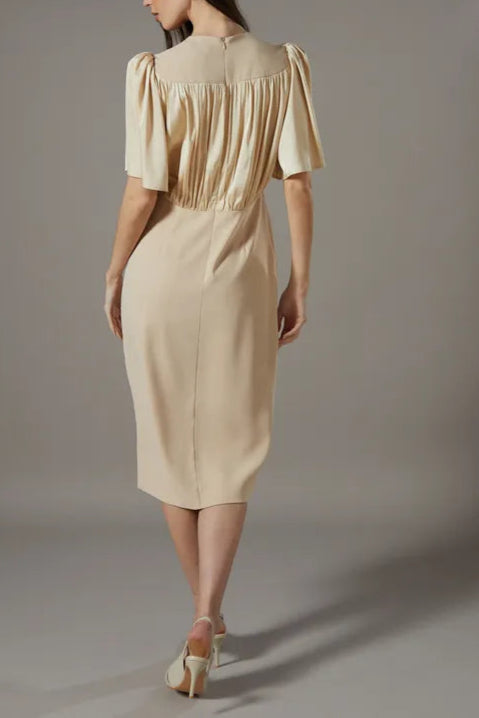 Satin Tie Front Tea Unique design Mother Of The Bride Outfits Dress