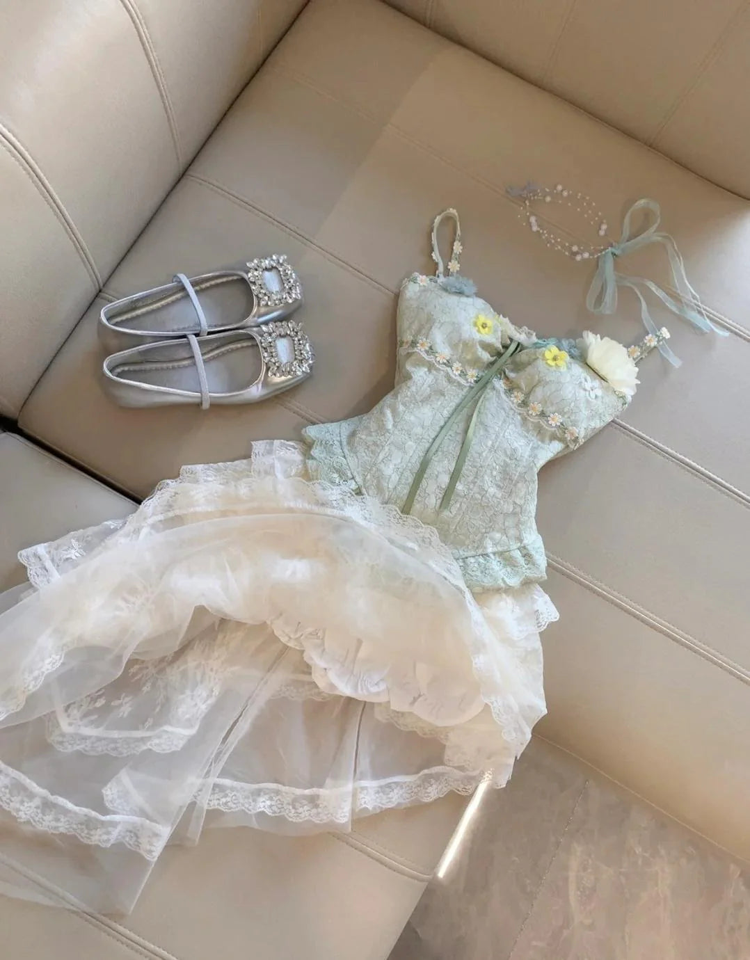 A-Line Fairytale Spaghetti Straps Homecoming Dresses Sweet Lace Short Prom Dress