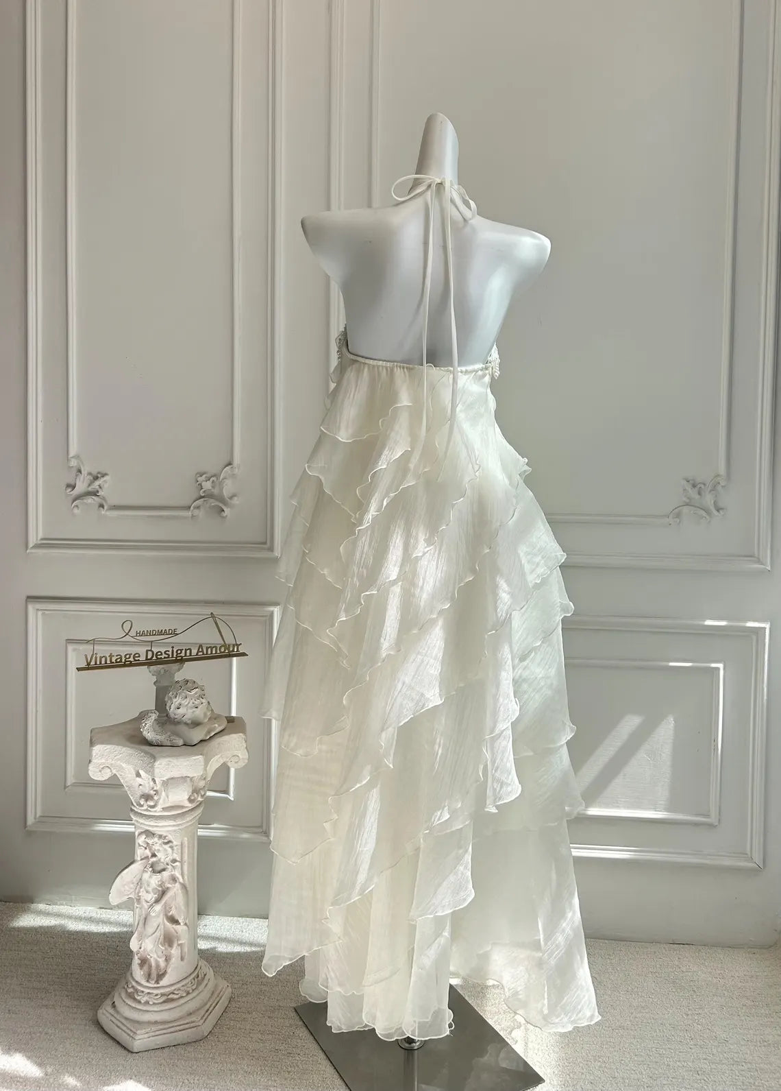 French White Fairy Dress Multilayer Unique design Exquisite tailoring Prom Dress