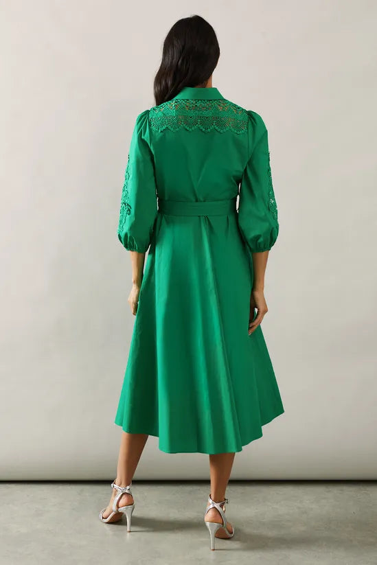 Cotton Cutwork Detail Shirt Midi Mother Of The Bride Outfits Dress