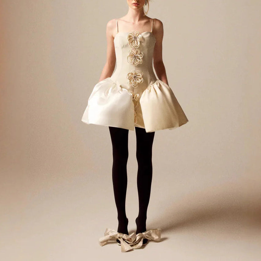 Unique design Floral Lace Bandage Retract Your Waist Homecoming Dress