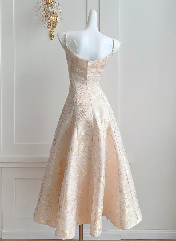 Spaghetti Straps A-Line Short Prom Dress Retract Your Waist Homecoming Dress