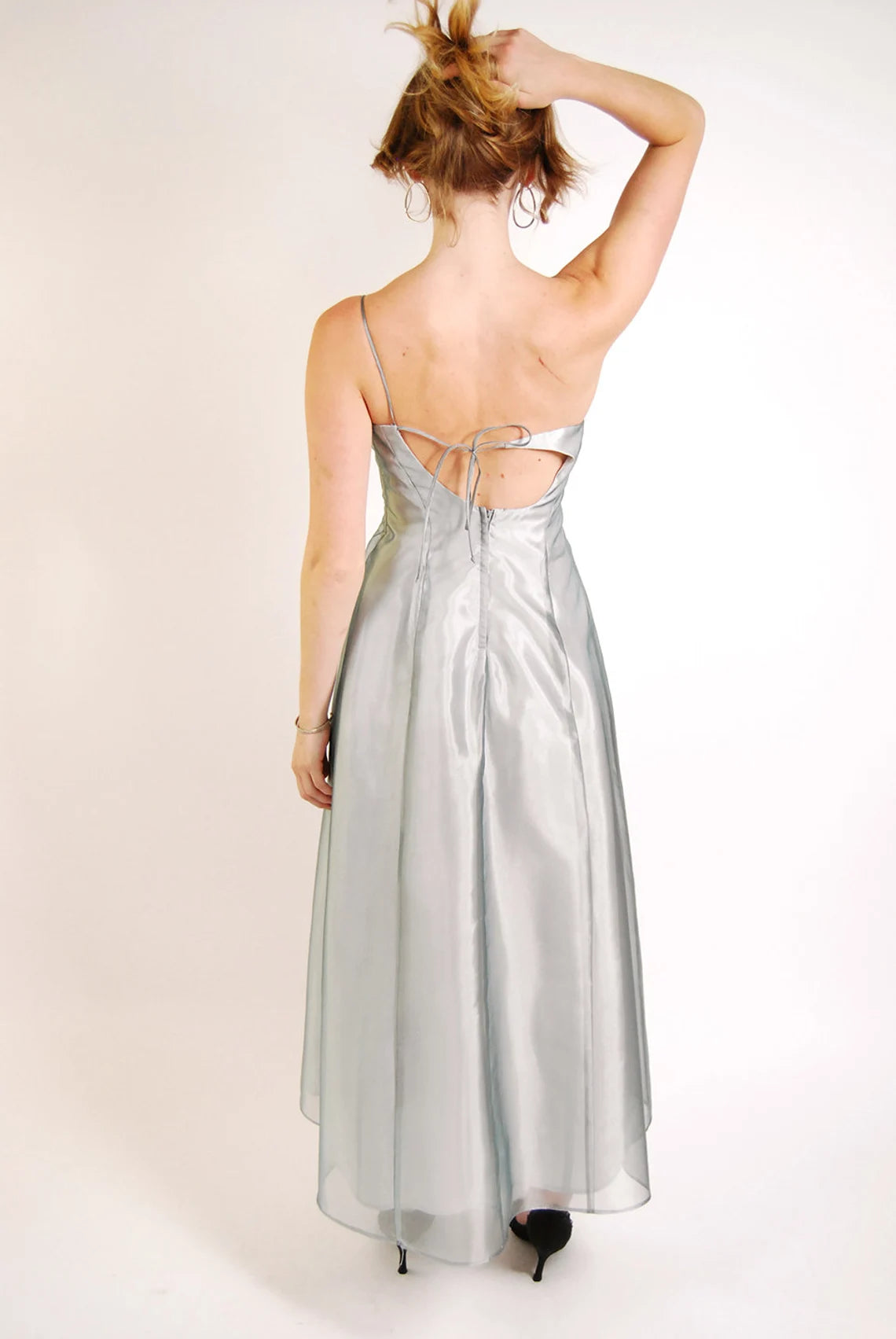 vintage ice blue rhinestones one shoulder formal gown Simple design Prom Dress