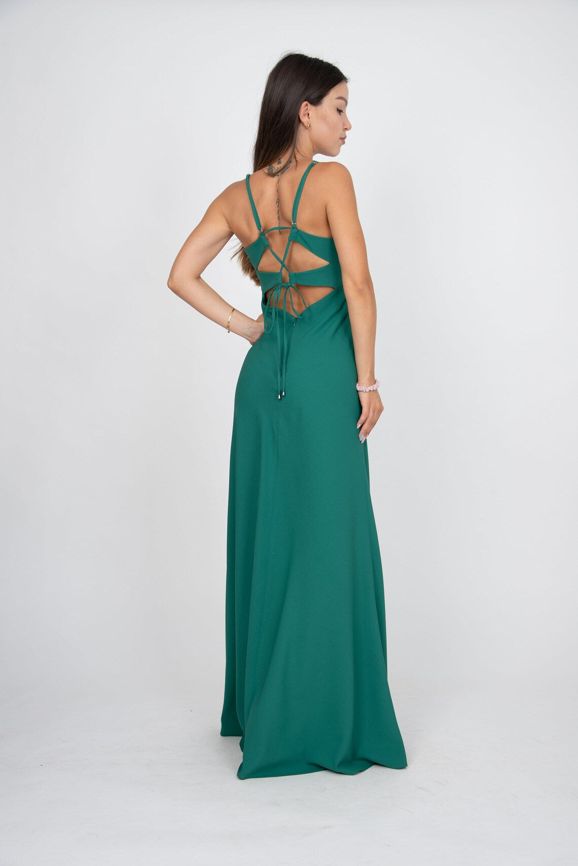 Green Simple Ball Gown Full of charm Unique design Party Dress