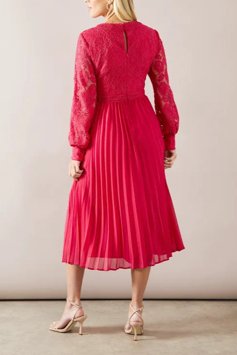 Petite Lace Pleated Skirt Midi Mother Of The Bride Outfits Dress