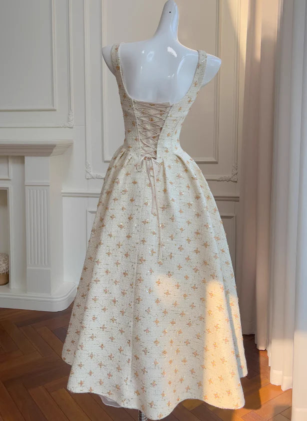 Sequined suspender tea party dress retract your waist birthday dress