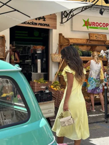 Yellow A Line V Neck Lace Unique design Satin Evening Dress Outfits