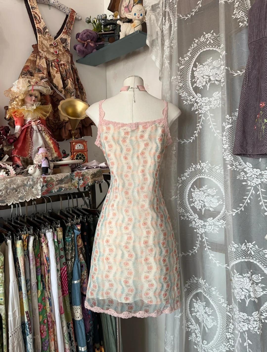 Printed Chiffon Pink Sheath Short Party Dresses Cute Spaghetti Straps Homecoming Dresses