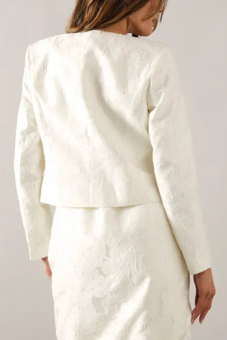 Floral Lace Button Front Jacket Mother Of The Bride Outfits Dress