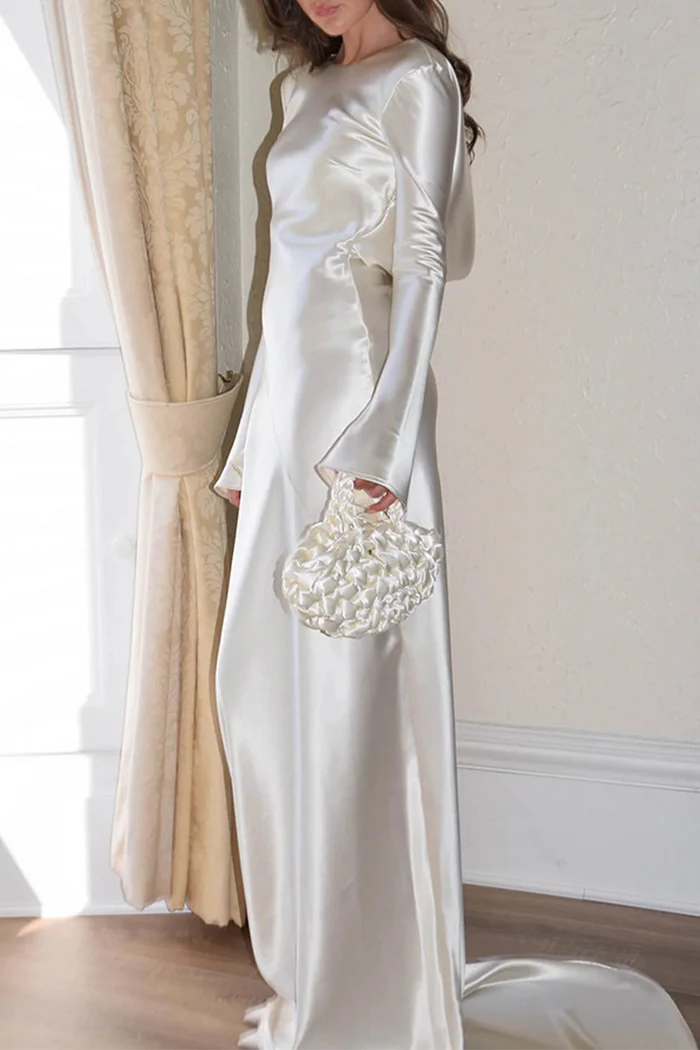 Simple design Exquisite tailoring Sexy Prom Backless O Neck Evening Dresses