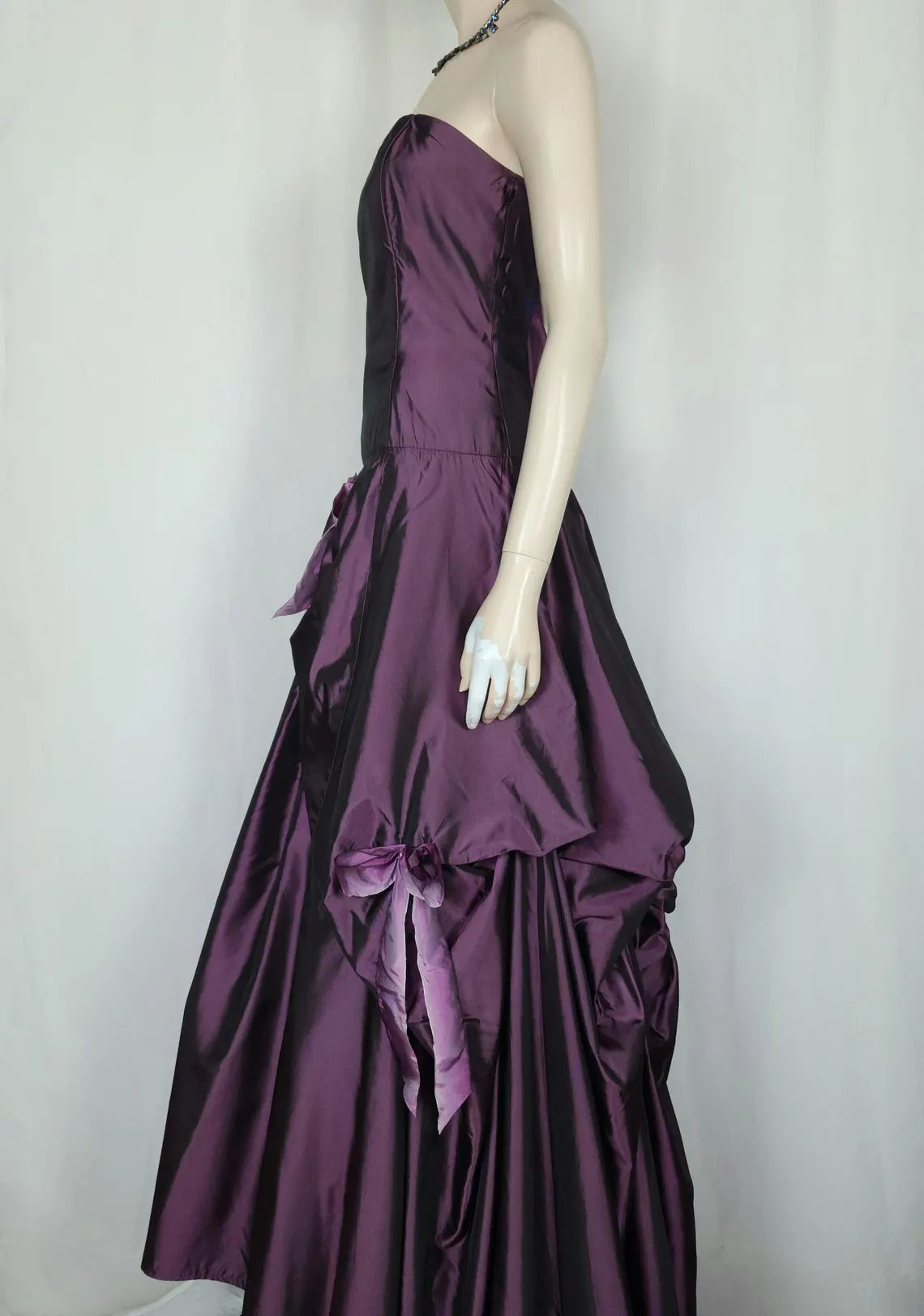 Vtg Jessica Mcclintock Prom Dress Maxi Ball Gown Purple Princess Evening Dress