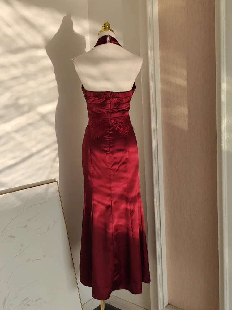 Sexy V neckline Satin Homecoming Dresses Burgundy Sheath Prom Outfits