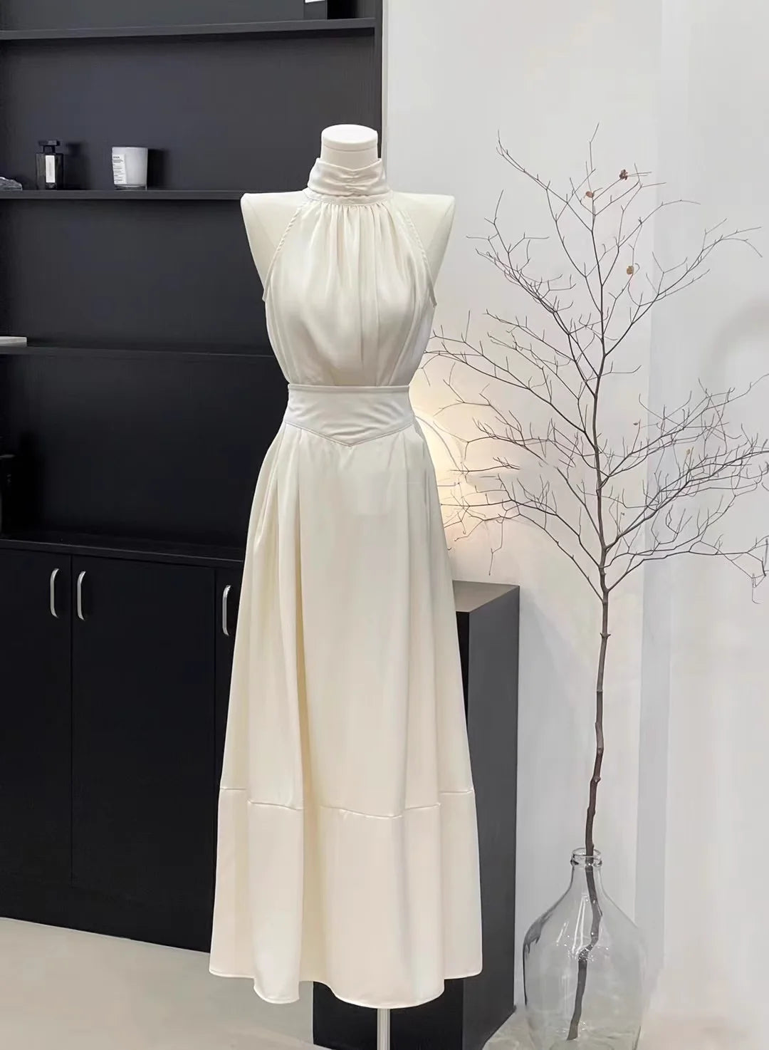 Modest 2 Pieces Top and Skirt Ivory Women's Midi Length Homecoming Dresses