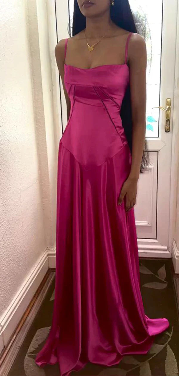 Spaghetti Strapless A-Line Popular Long Evening Dress Formal Prom Dress