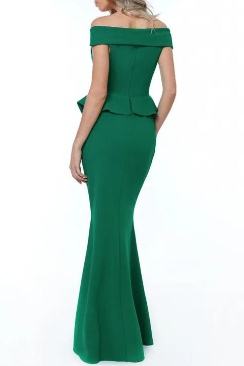 Bardot Crossover Full of charm Exquisite tailoring Bridesmaids Maxi Dress