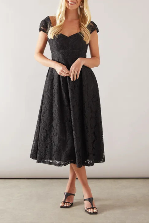 Petite Lace Sweetheart Neck Midaxi Mother Of The Bride Outfits Dress