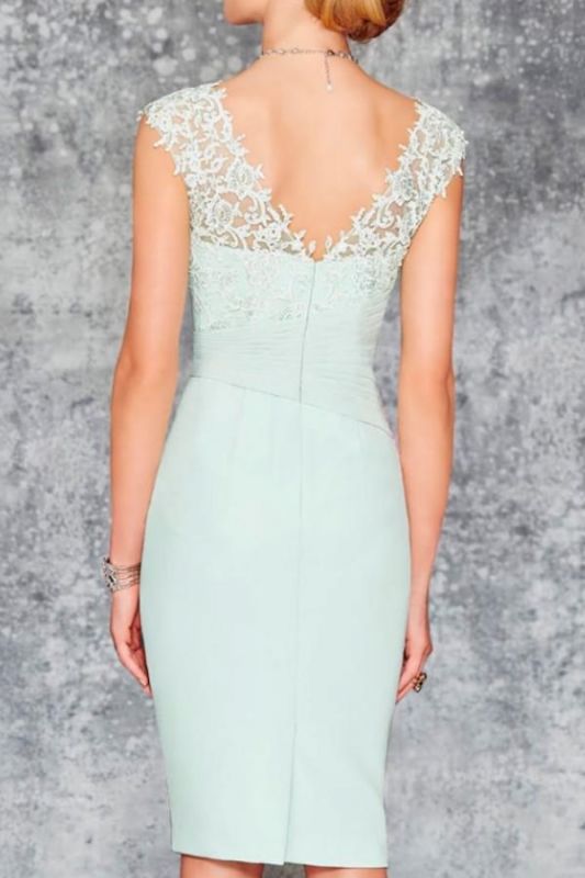 Unique design Elegant Two Piece Chiffon Lace Mother of the Bride Suit for Wedding