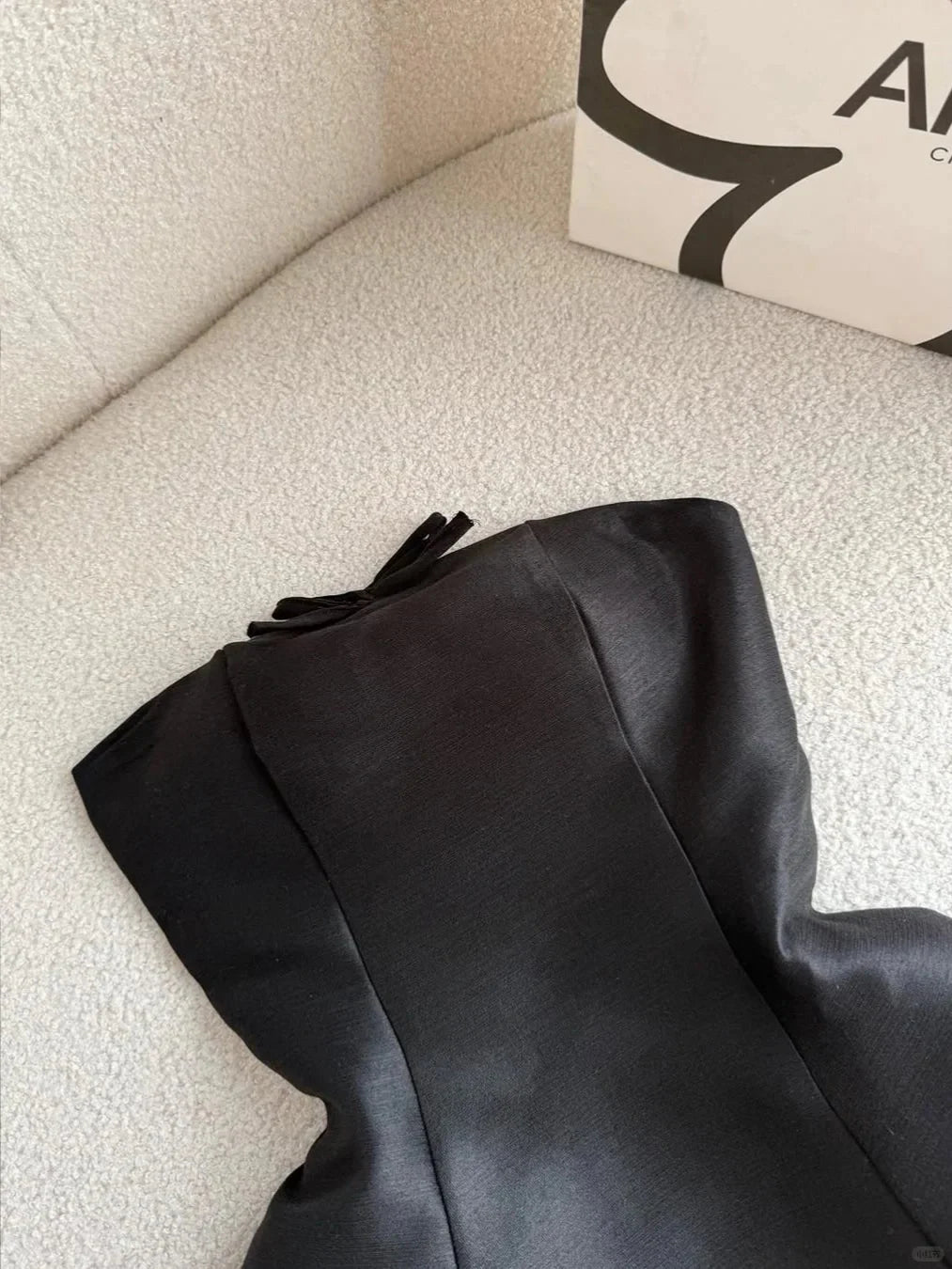 Strapless A-Line Satin Short Prom Dress Fashion Black Homecoming Dress