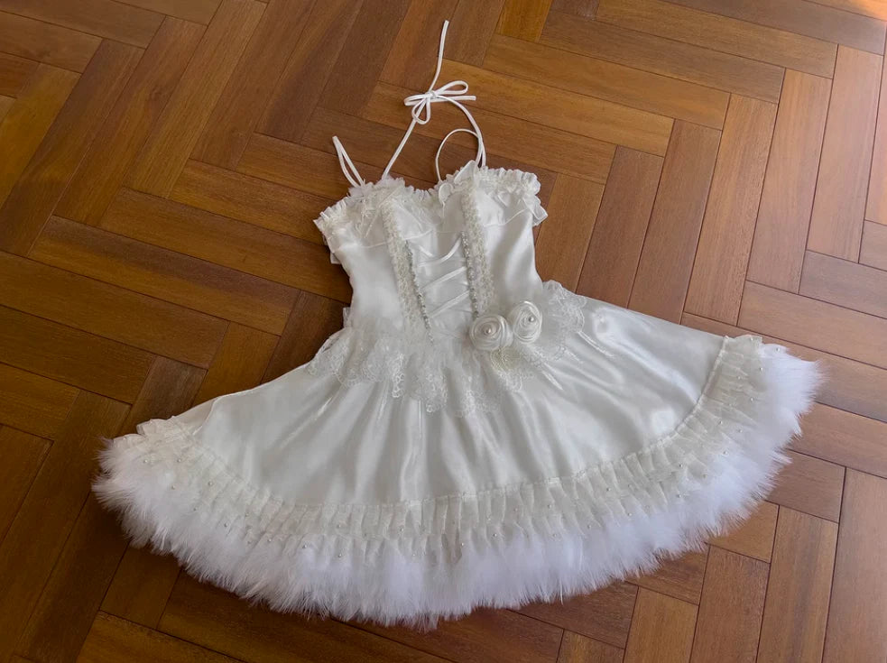 Sweet A-Line Tulle Lace Short Prom Dresses White Spaghetti Straps Homecoming Dresses with Beading