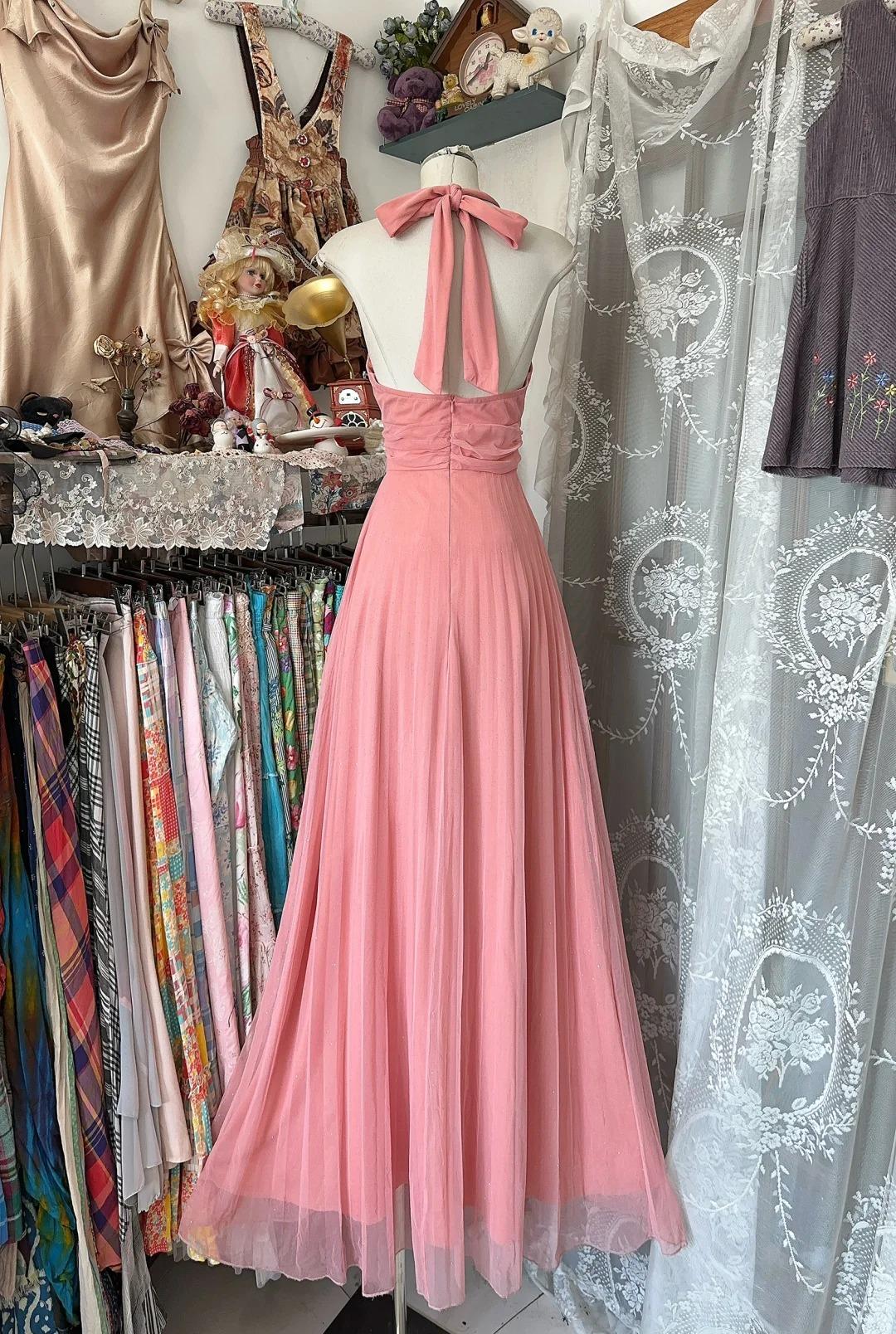 Sweet V-neck Pink A-Line Party Dresses Unique design Backless Cocktail Dress
