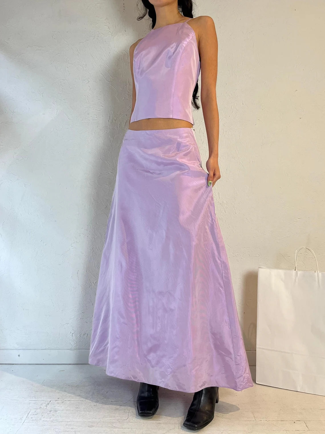 Purple Two Piece Formal Set Prom Dress Unique design Party Dress