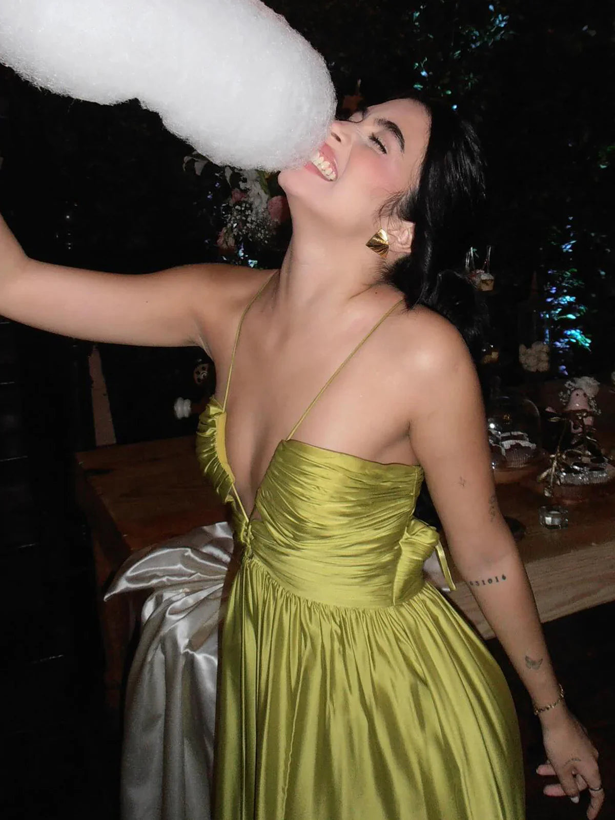 Sexy A Line Halter Satin Long Prom Dress Slim-fit Evening Dress