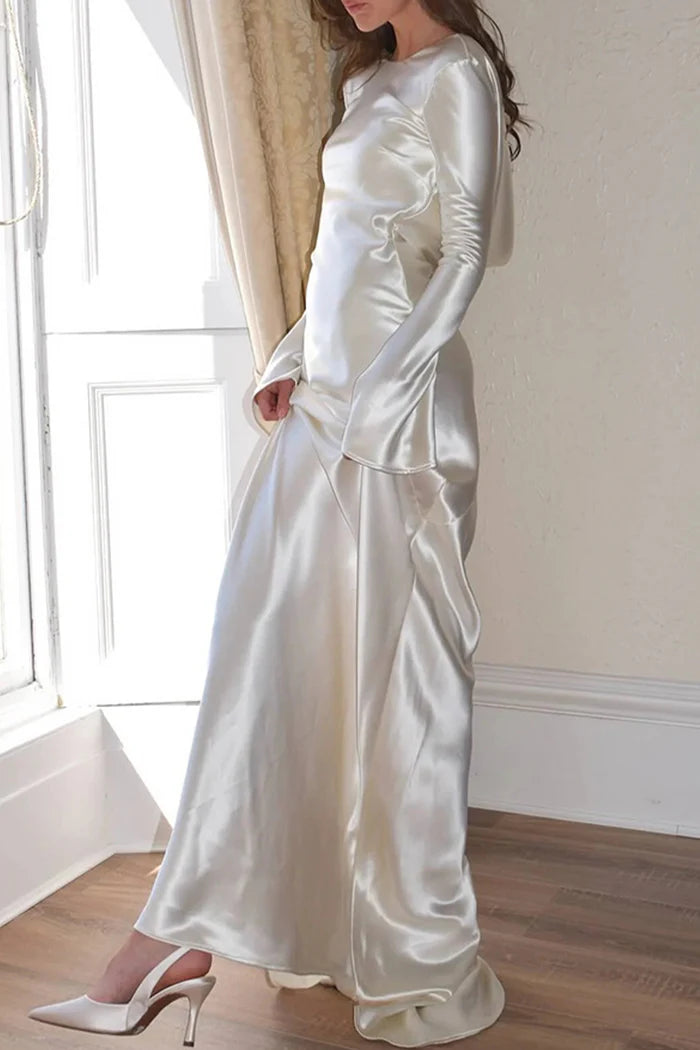 Simple design Exquisite tailoring Sexy Prom Backless O Neck Evening Dresses